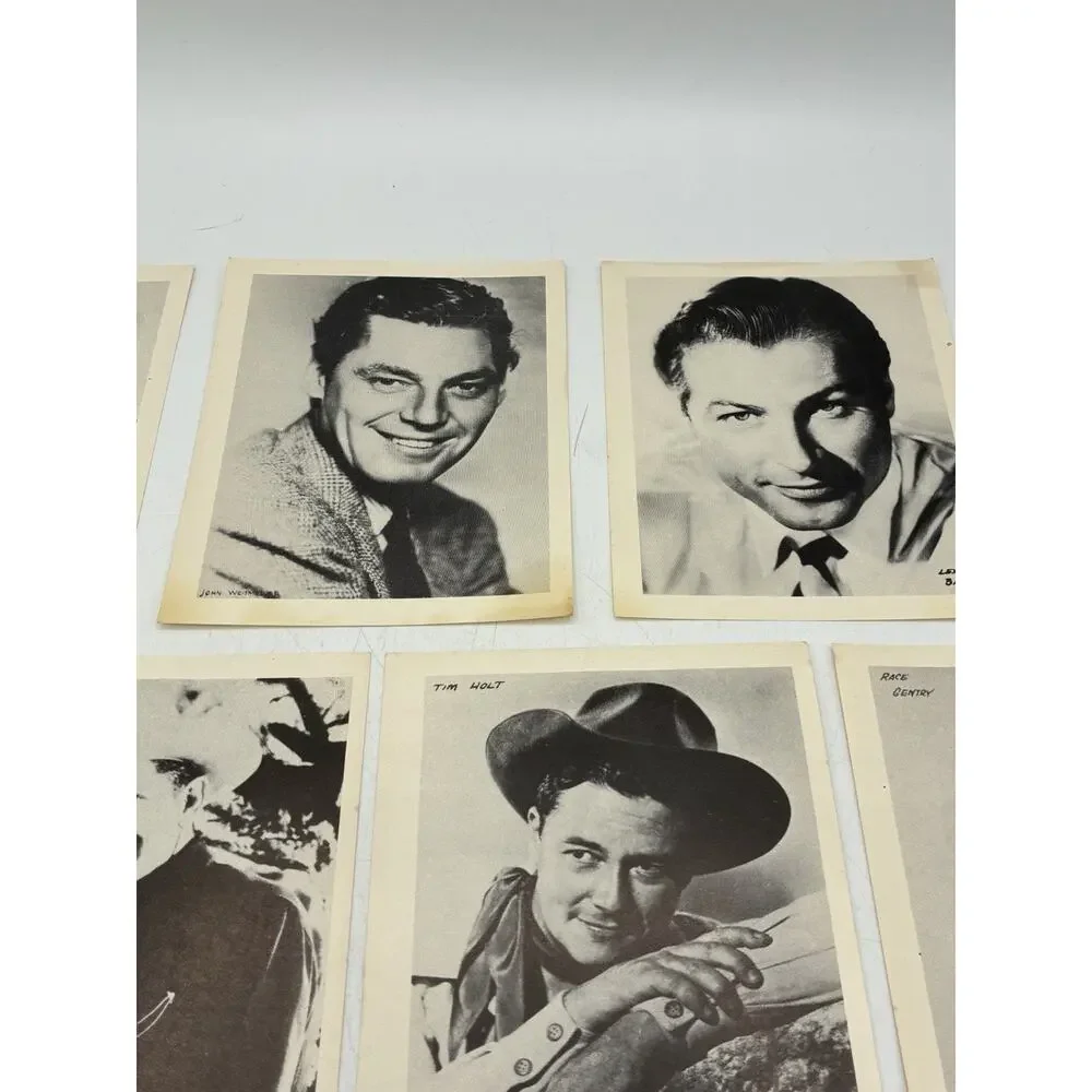 Vintage Western Arcade Exhibit Card Lot Photos 11 Classic Cowboy & Serial Stars